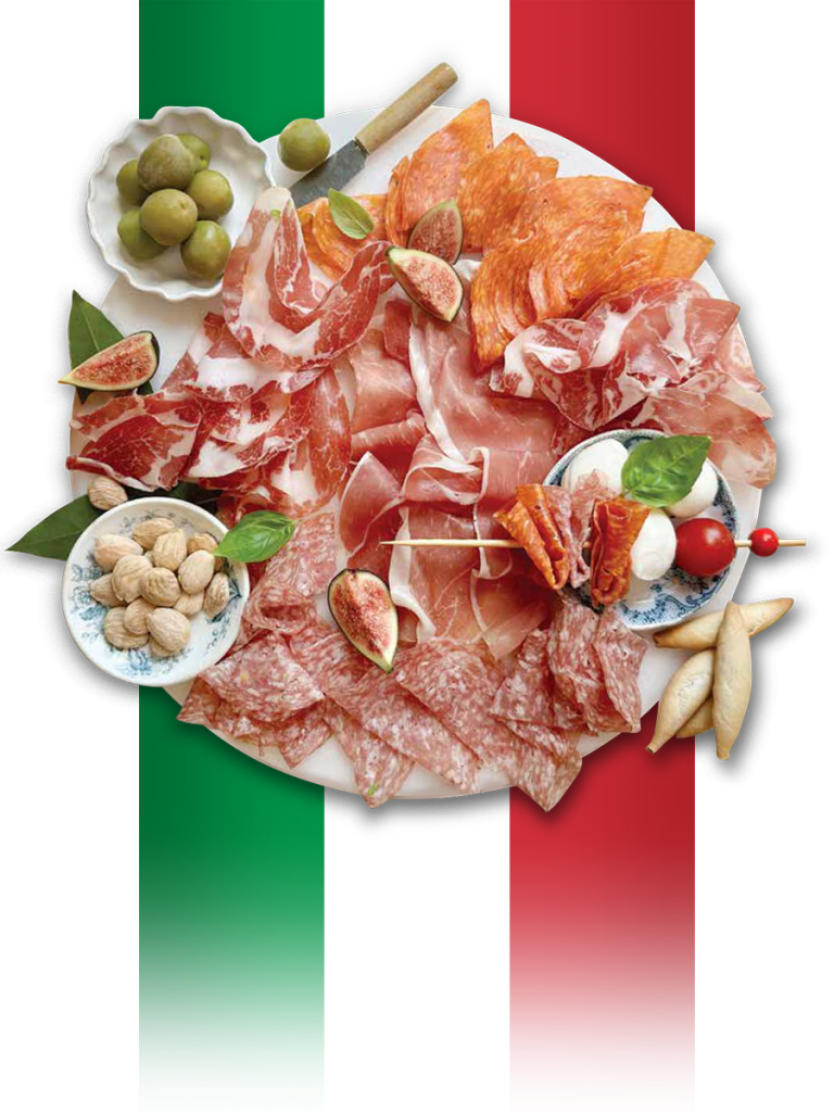 Italian flag and deli